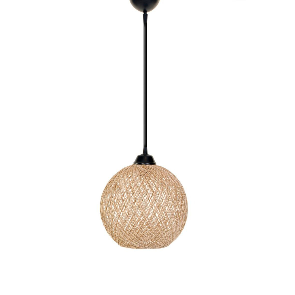 Opviq Pendelleuchte weiß braun B/H/T/L: ca. 22x55x24x22 cm E27 1 Brennstellen