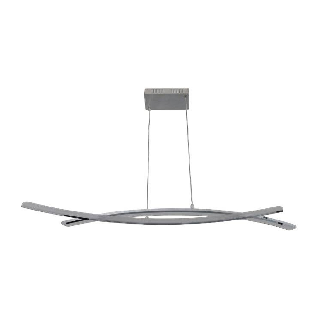 Näve Leuchten LED Pendelleuchte NV7063442 silber Metall B/H/L: ca. 72x120x32 cm 1 Brennstellen
