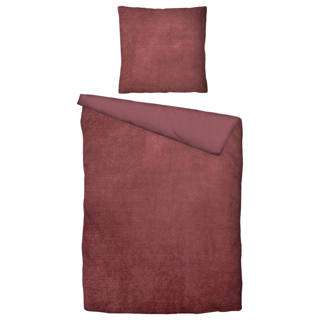 Micorfaser Wende Bettwäsche altrosa Polyester B/L: ca. 135x200 cm