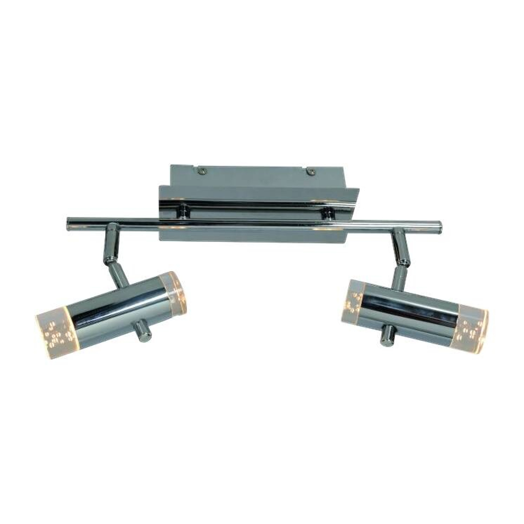Näve Leuchten LED Deckenleuchte NV1235942 Chrom Metall Kunststoff 2 Brennstellen