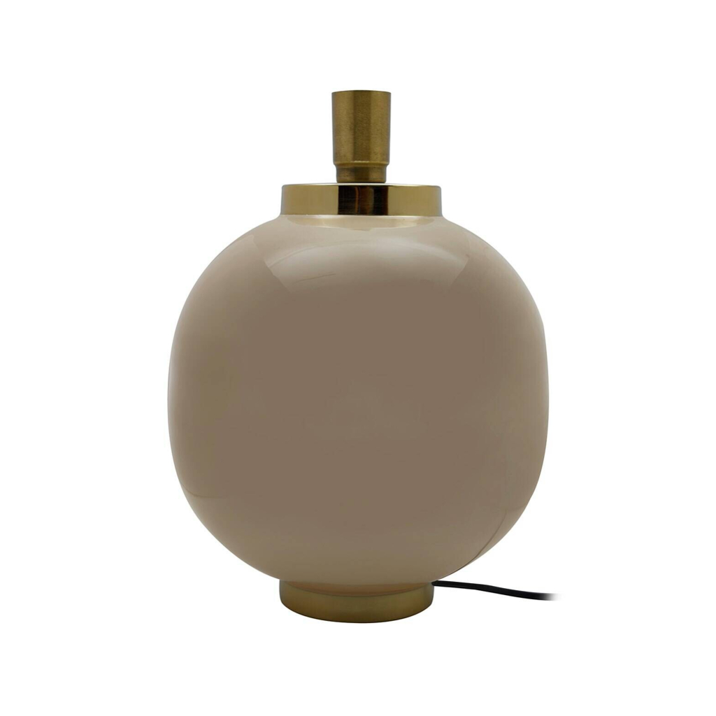 Kayoom Tischleuchte taupe gold Eisen B/H/L: ca. 28x38,5x28 cm E27 1 Brennstellen