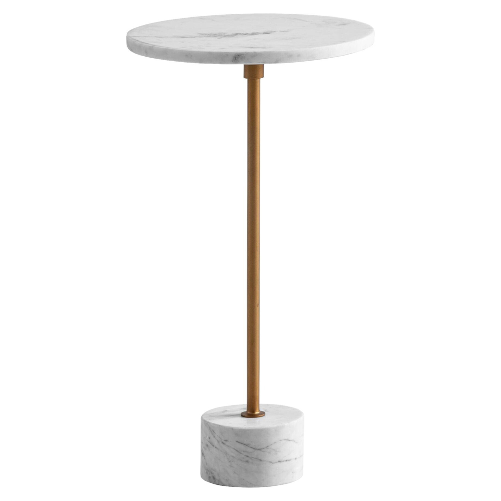 Beistelltisch weiß gold Marmor B/H/T: ca. 30x56x30 cm
