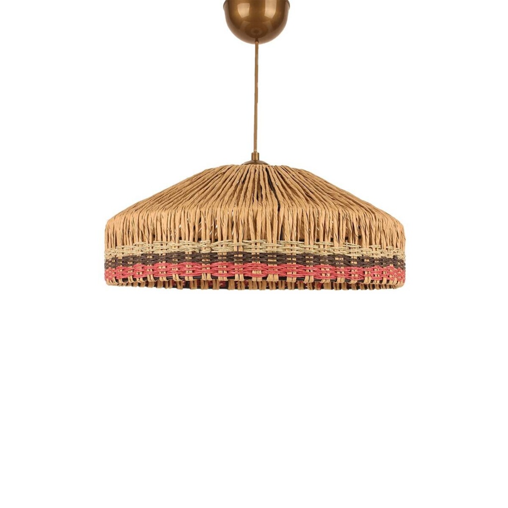 Opviq Pendelleuchte beige Metall B/H/T/L/D: ca. 38x55x38x38x38 cm E27 1 Brennstellen