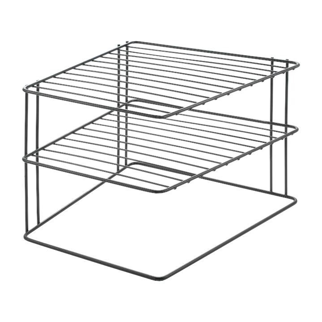 Metaltex Eckschrankeinsatz Palio Lava schwarz Metall B/H/L: ca. 25x19x25 cm