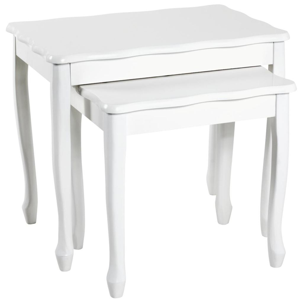 Beistelltisch  weiß lackiert MDF B/H/T: ca. 56x48x26 cm