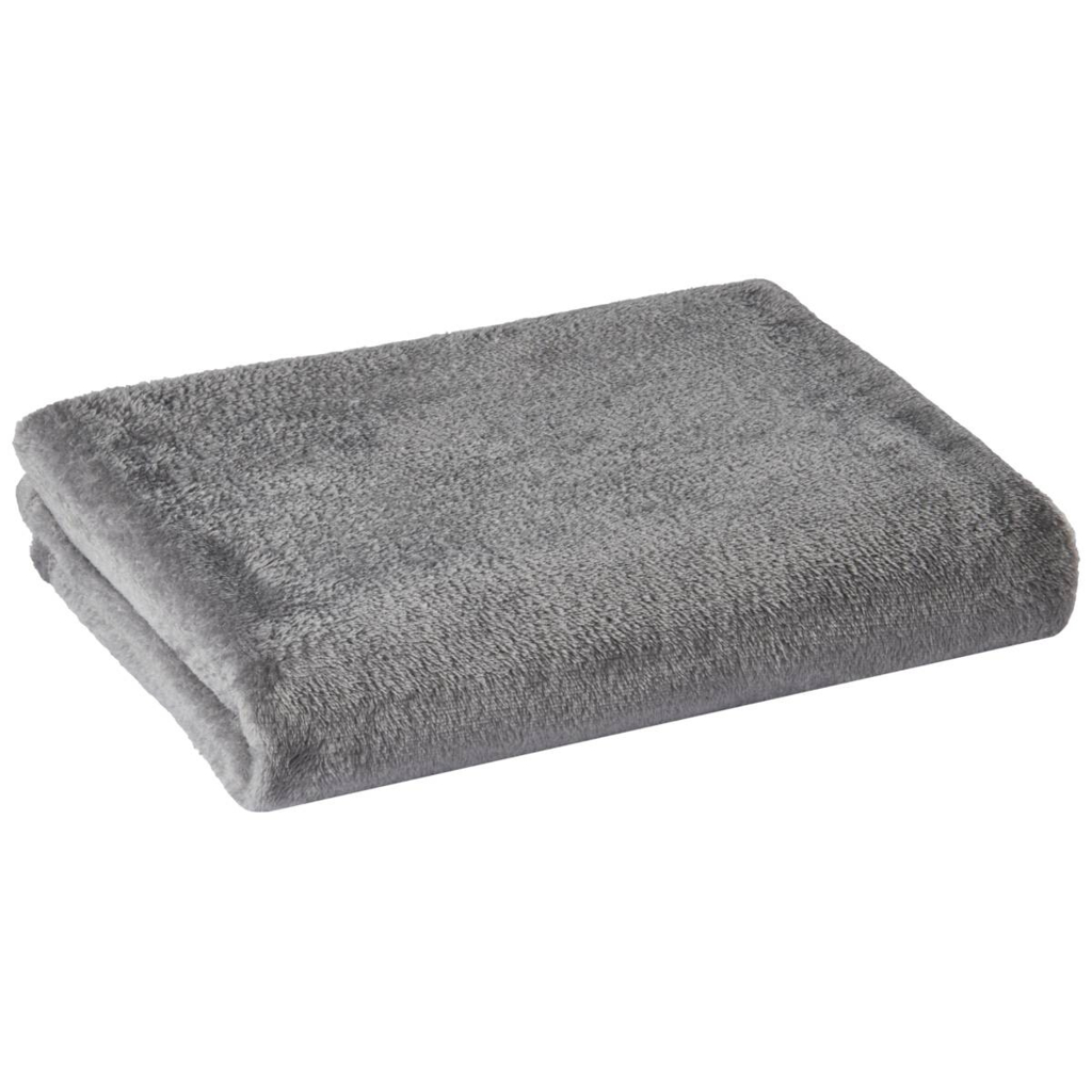 Flanelldecke grau Polyester B/L: ca. 160x220 cm