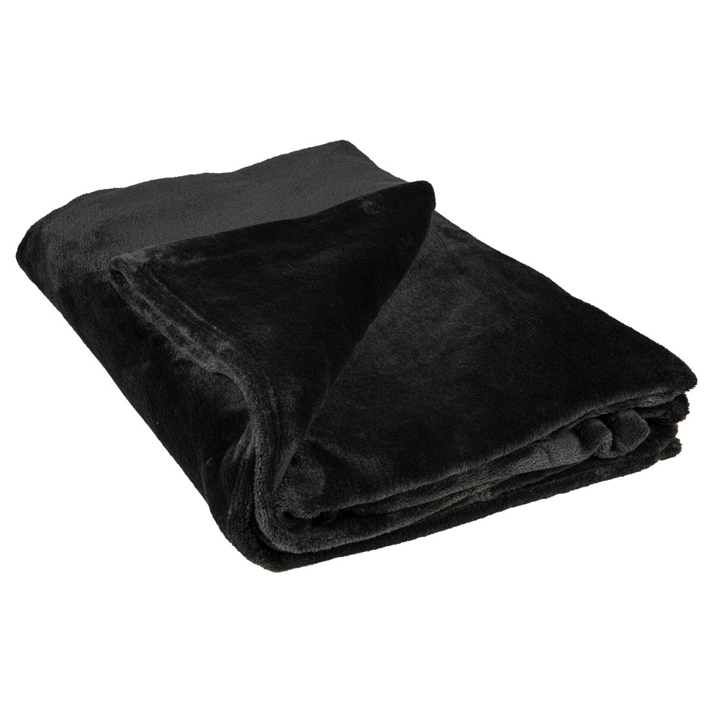 Flanelldecke anthrazit Polyester B/L: ca. 140x200 cm