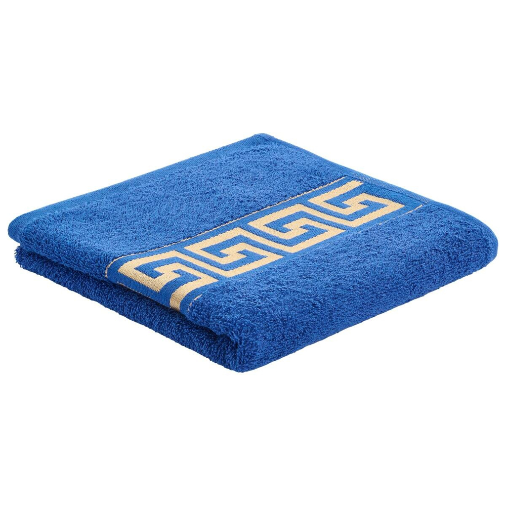 POCOline Handtuch Mäander blau Baumwolle B/L: ca. 50x100 cm