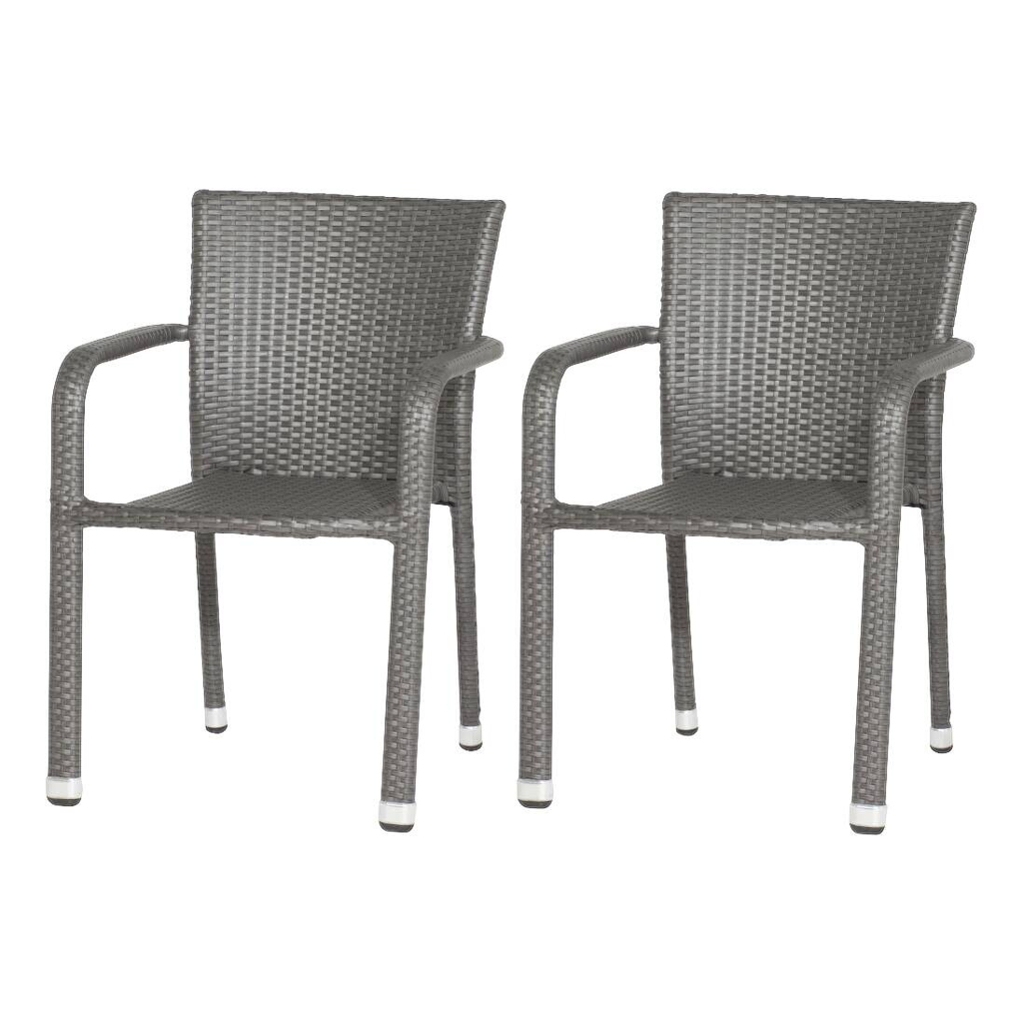 Gardamo Sessel 2er Set MINAS titanfarbig Kunststoff B/H/L: ca. 57x85x61 cm