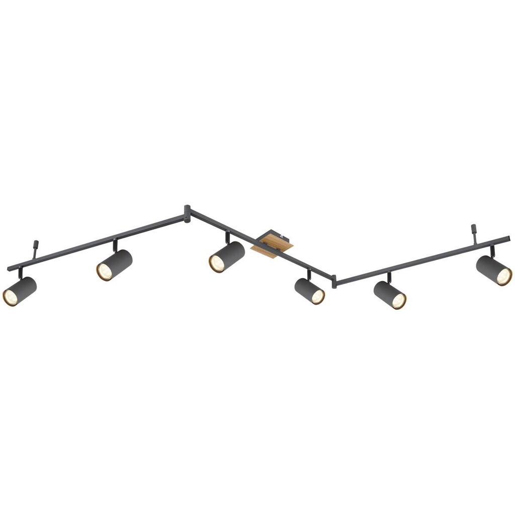 GLOBO Strahler 57910-6G Robby Graphit Metall B/H/L: ca. 10x18,5x180 cm GU10 6 Brennstellen