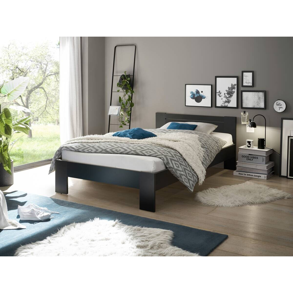 Futonbett Cannes schwarz Liegefläche B/L: ca. 120x200 cm