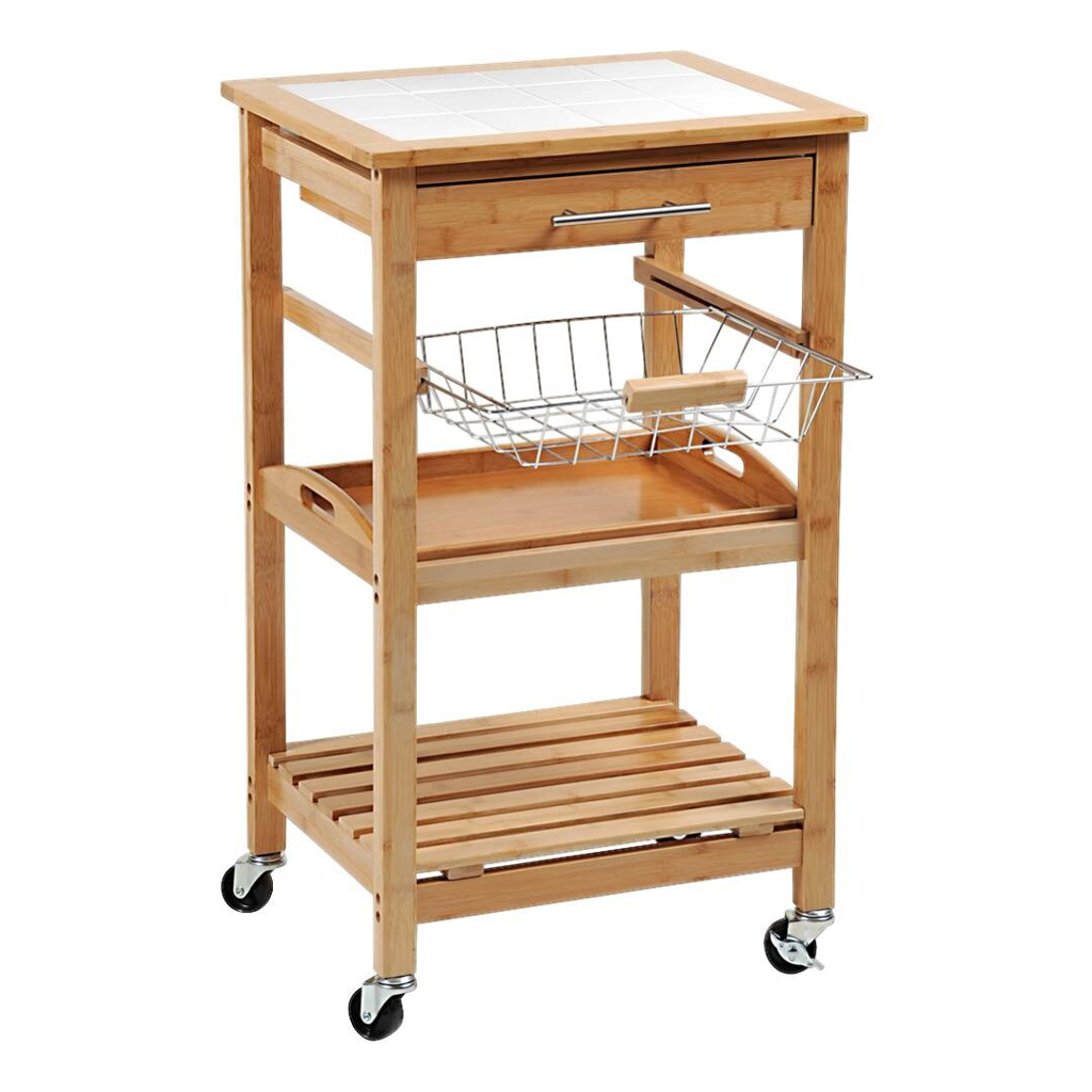 Kesper Küchenwagen natur Holz B/H/T: ca. 49x81x38 cm