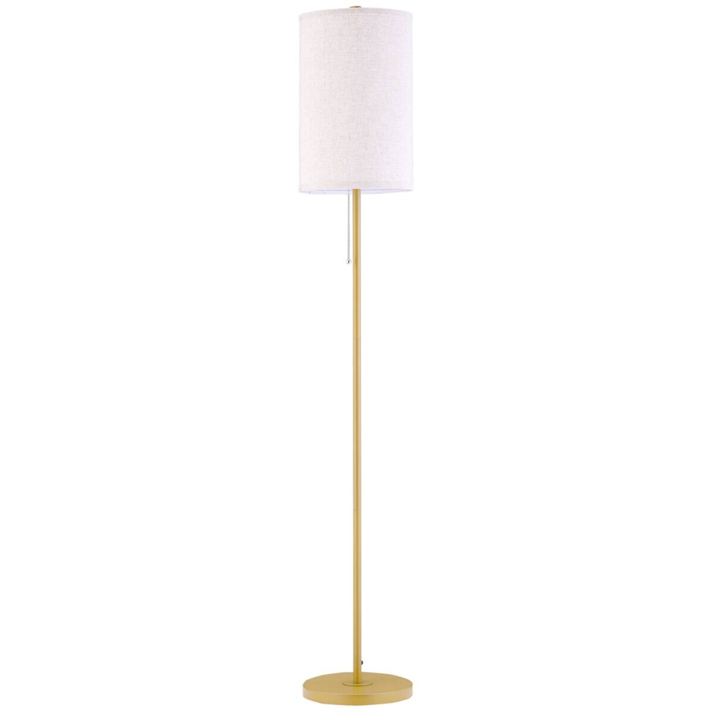 HOMCOM Stehleuchte creme Leinen Stahl B/H/L: ca. 25,5x157x25,5 cm E27 1 Brennstellen