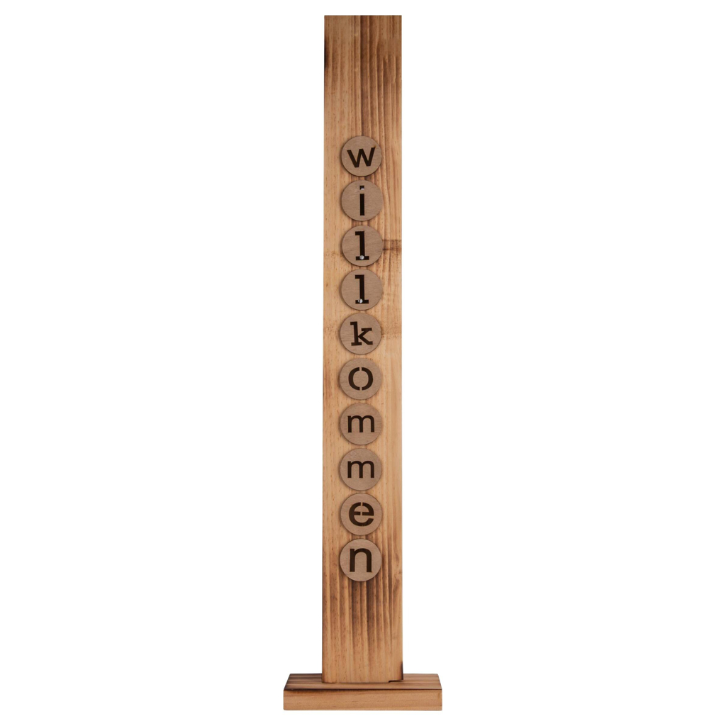 Näve Leuchten LED-Dekoleuchte Willkommen natur B/H/T: ca. 10x82x18 cm