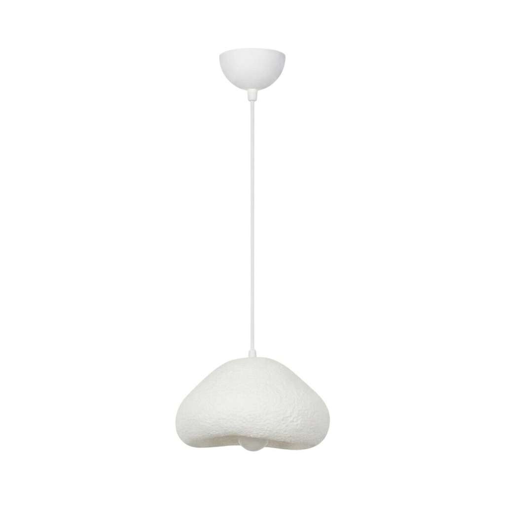 Opviq Pendelleuchte weiß Fiberglas Metall B/T/L: ca. 32x28x32 cm E27 1 Brennstellen