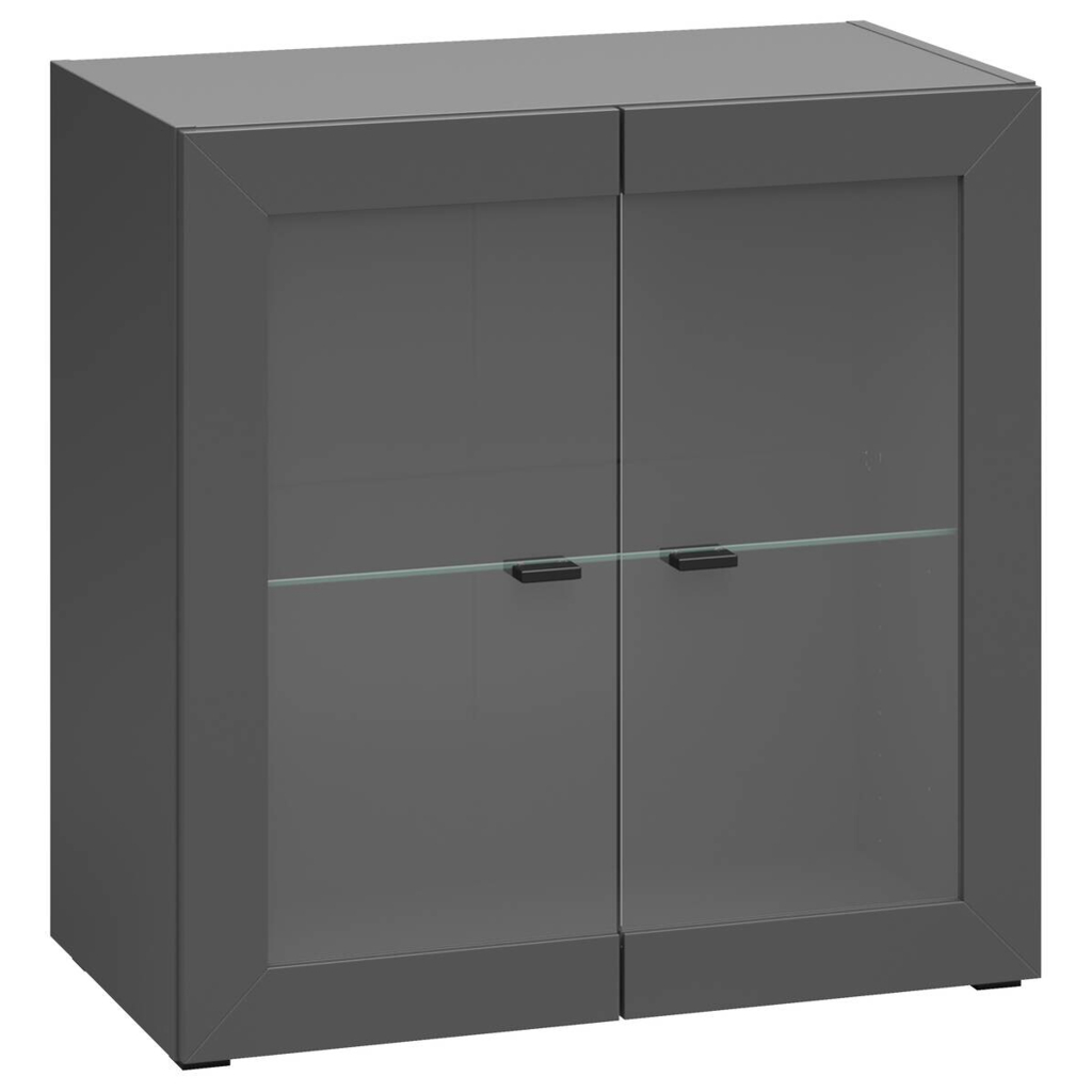Vitrine System 64 anthrazit matt B/H/T: ca. 64x64x35 cm