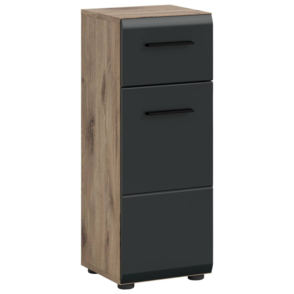 Schrank Ice Nox Oak Nachbildung schwarz matt B/H/T: ca. 30x80x30 cm