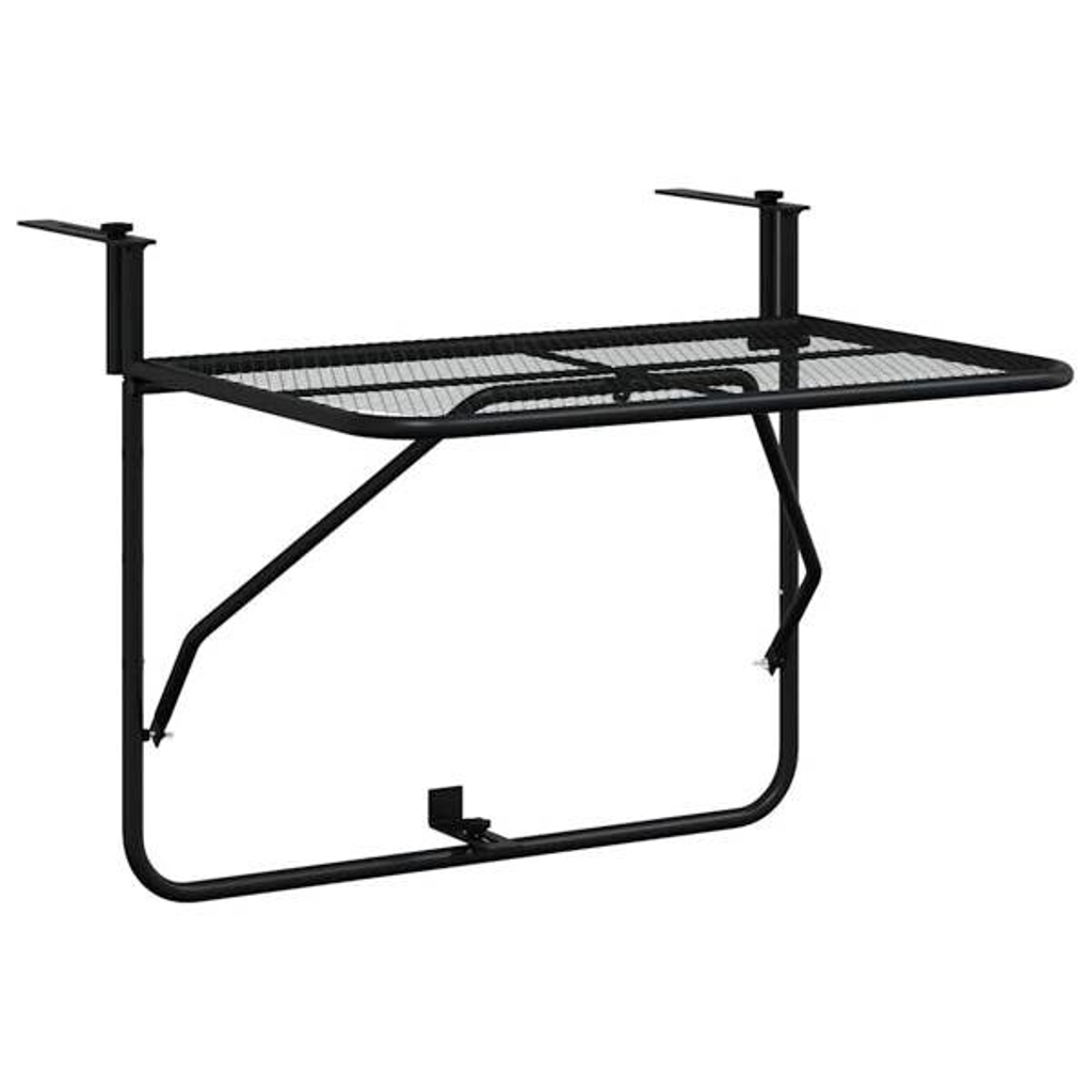 vidaXL Klapptisch schwarz Stahl B/H/T/L: ca. 40x65x40x60 cm