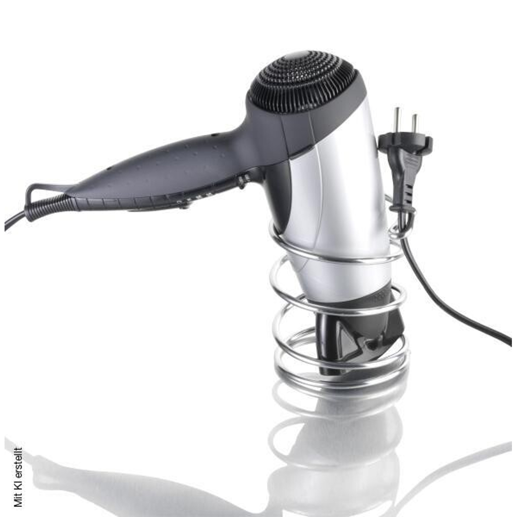 Haartrocknerhalter silber Eisen B/H/L: ca. 9x12x9 cm