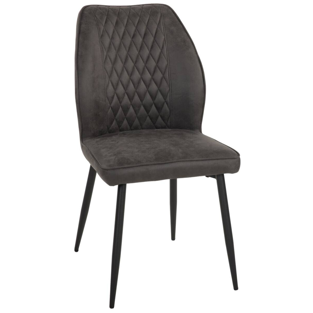 Stuhl Emm anthrazit schwarz Microfaser Metall