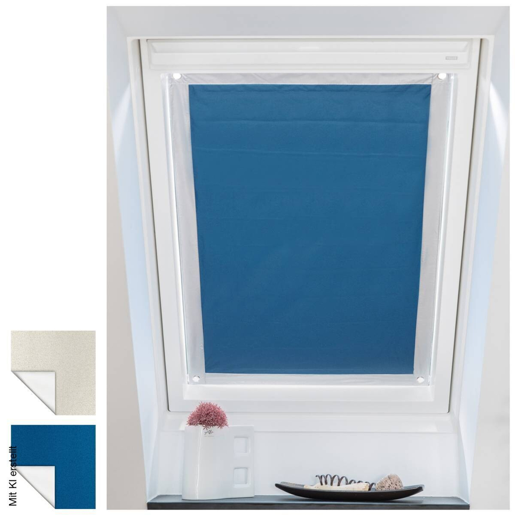 LICHTBLICK Dachfenster-Sonnenschutz blau B/L: ca. 94x113,5 cm