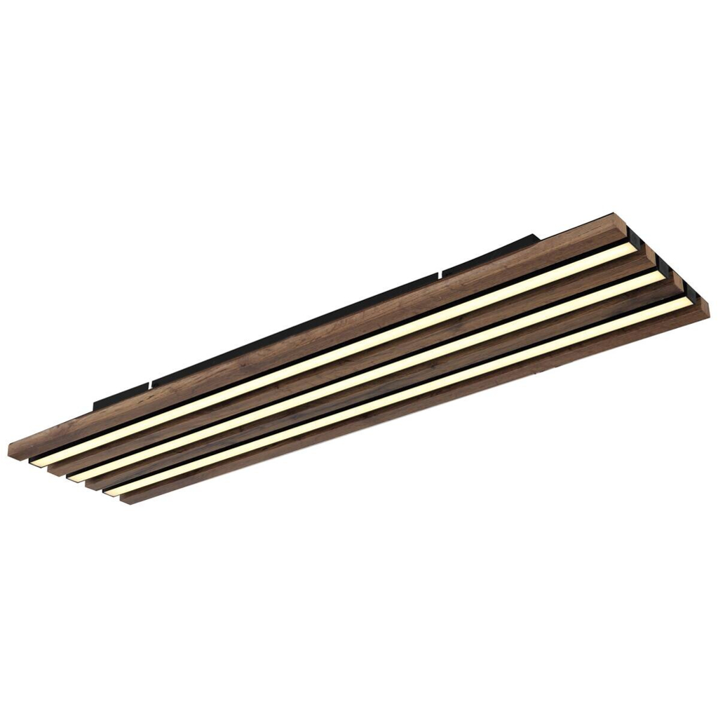 GLOBO LED-Deckenleuchte HAYDEN 67347D4 schwarz Kunststoff MDF Metall B/H/L: ca. 20x5x80 cm 1 Brennstellen