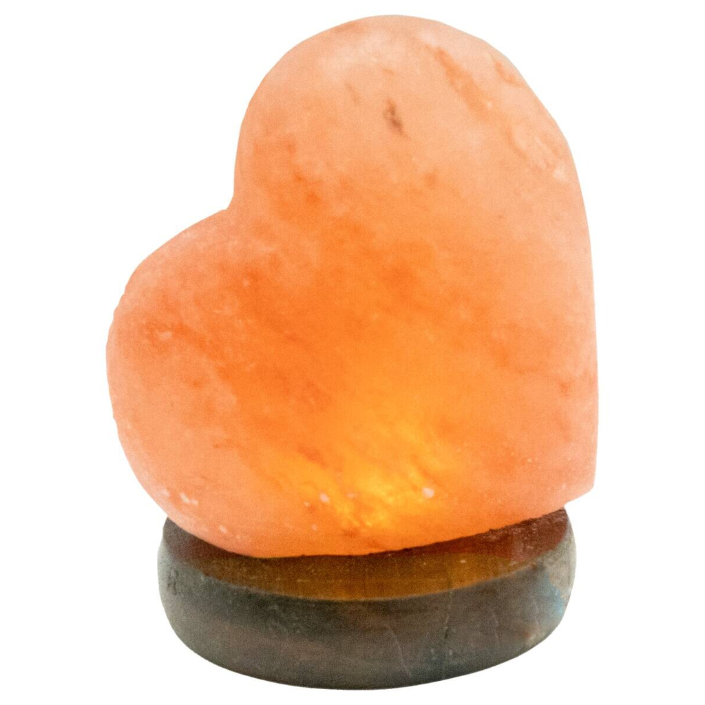 GLOBO LED-Salzkristallleuchte Stone 28306 natur Holz Stein H: ca. 11,4 cm
