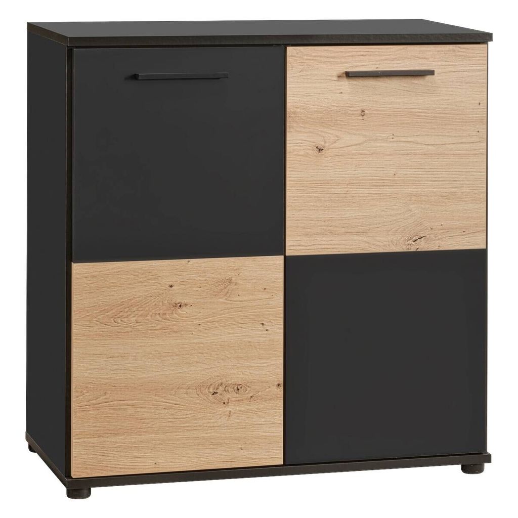 Kommode Zero Eiche Artisan Oak Nachbildung anthrazit B/H/T: ca. 72x72x34 cm