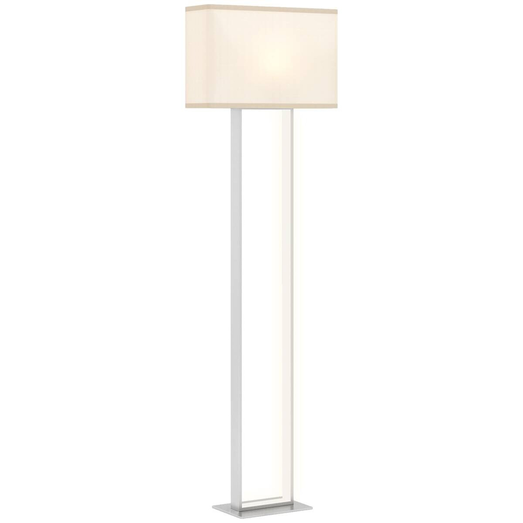 HOMCOM Stehleuchte weiß Leinen Metall B/H/L: ca. 15x150x45 cm