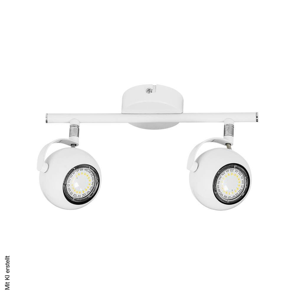 SPOT Light Spotbalken Lea weiß Metall B/H/T: ca. 30x15x8 cm GU10 2 Brennstellen