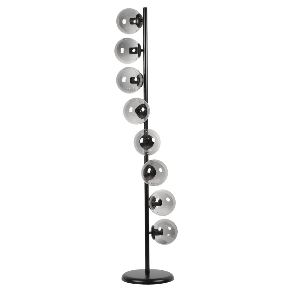 Opviq Stehlampe weiß Metall Glas B/H/L: ca. 30x155x30 cm E27 8 Brennstellen