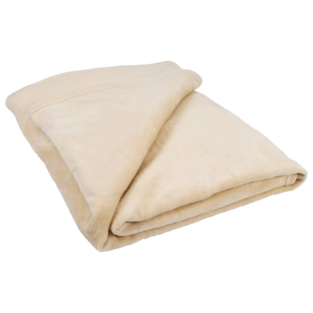 Wohndecke beige Polyester B/L: ca. 160x220 cm