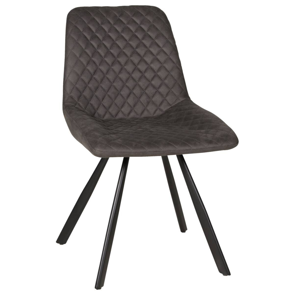 Stuhl Emily anthrazit Microfaser B/H/T: ca. 51x87x63 cm