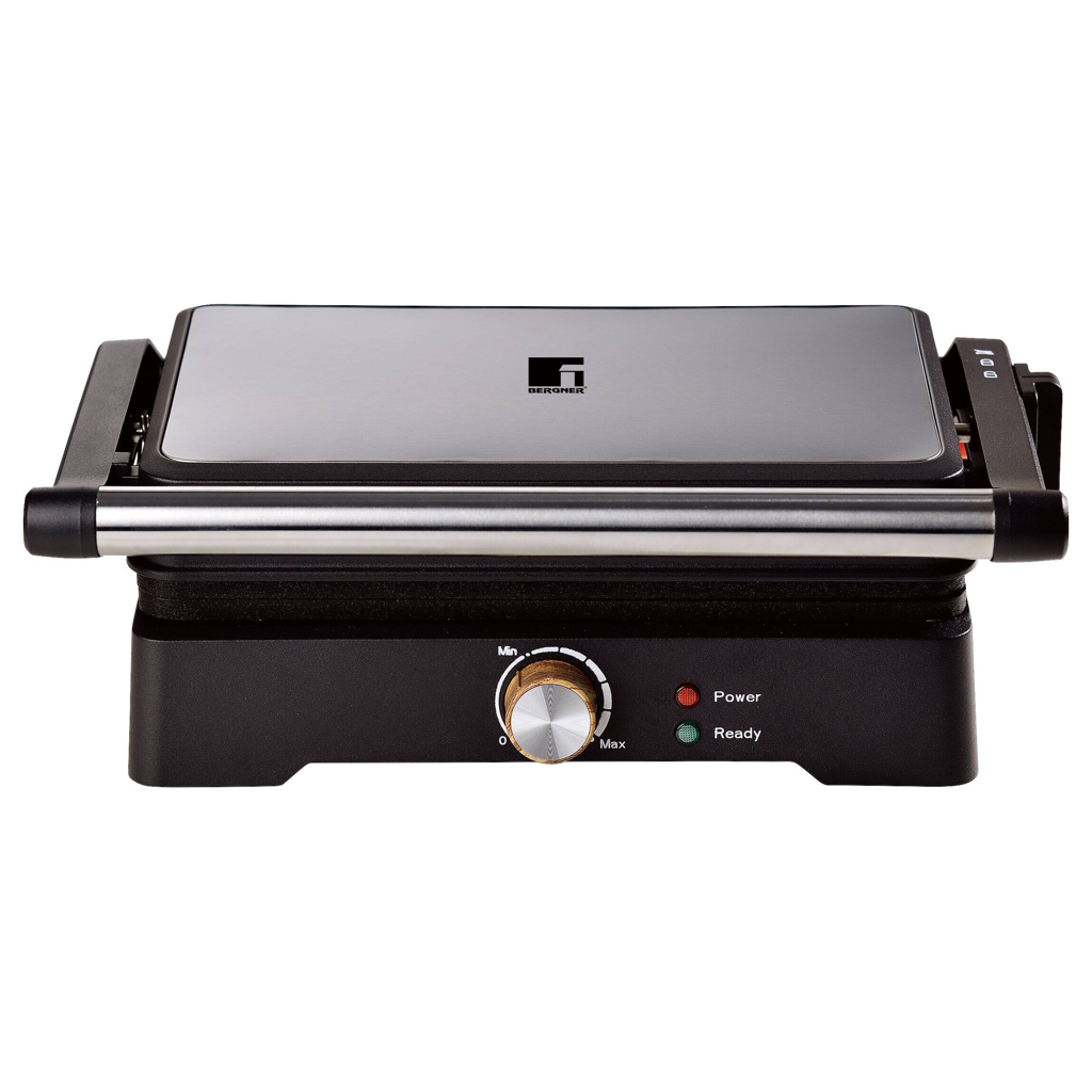 BERGNER Kontaktgrill silber Aluminium B/H/L: ca. 15,5x32x36,5 cm