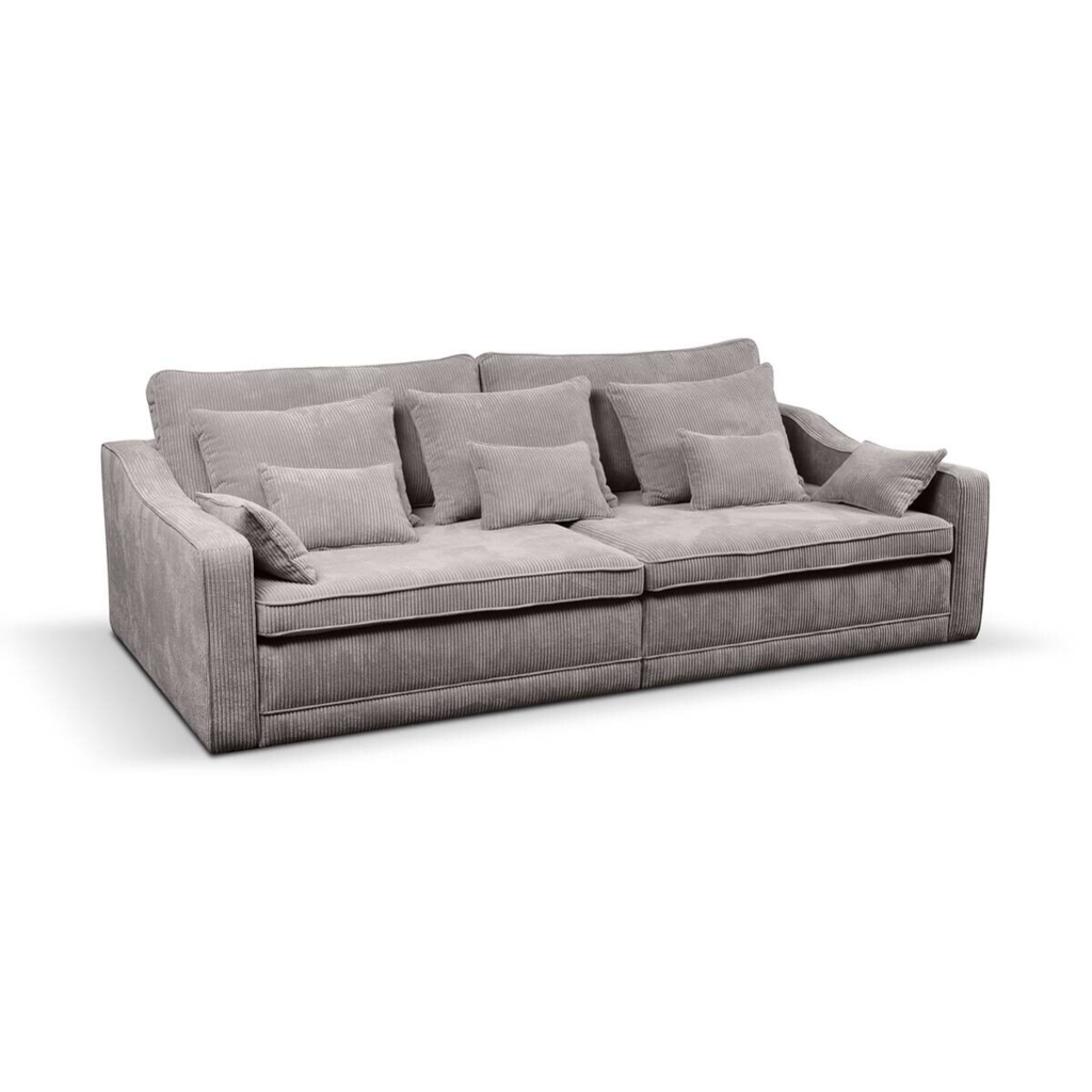 Big Sofa Evora grau Microfaser B/H/T: ca. 276x71x137 cm