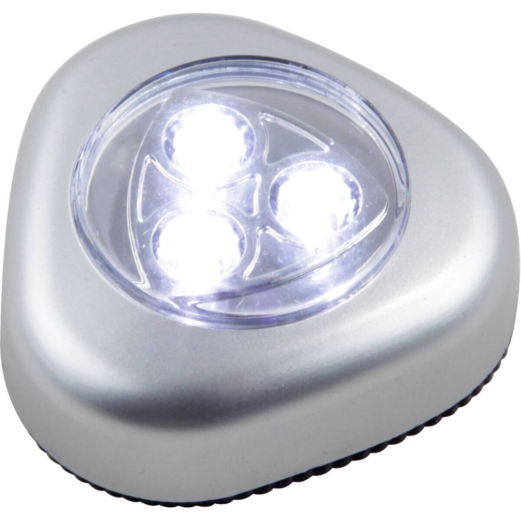 GLOBO Drücklicht 31909 silber klar Kunststoff B/H/L: ca. 7x3x7 cm