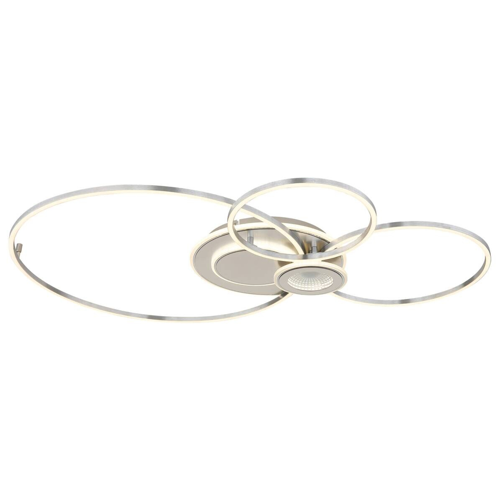 GLOBO LED-Deckenleuchte silber Aluminium Metall B/H/T: ca. 65x8,5x103,5 cm 1 Brennstellen