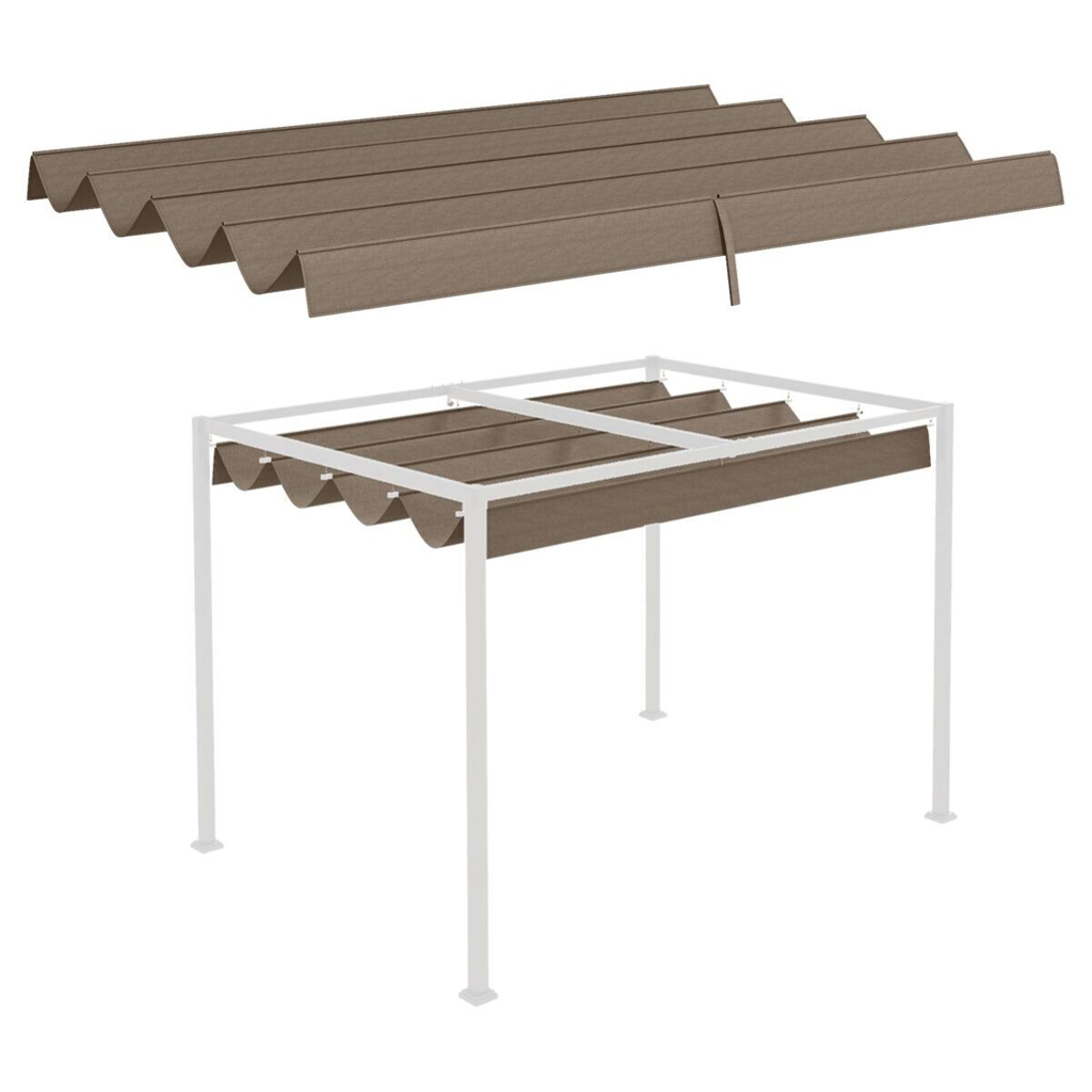 Outsunny Ersatzdach kaffee Polyester B/H/L: ca. 245x23x286 cm
