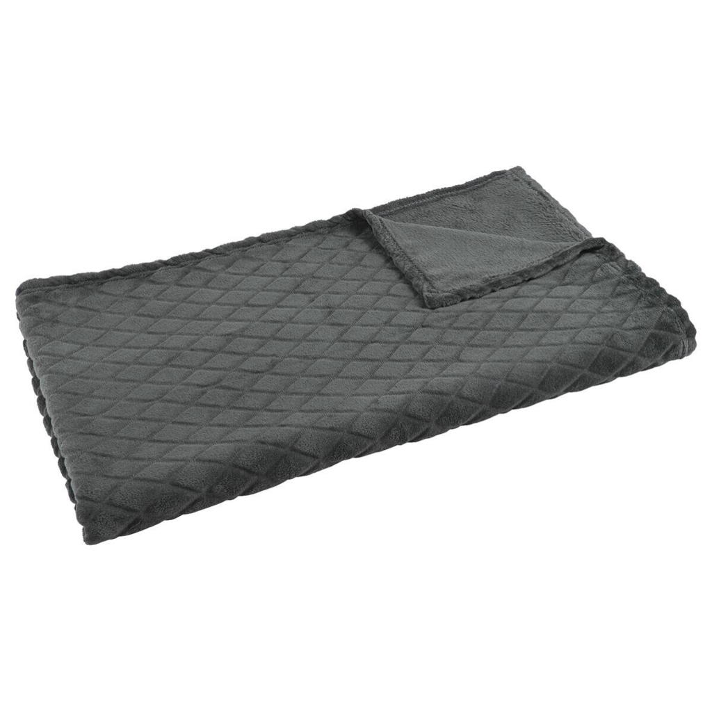 Flanelldecke anthrazit Polyester B/L: ca. 140x180 cm