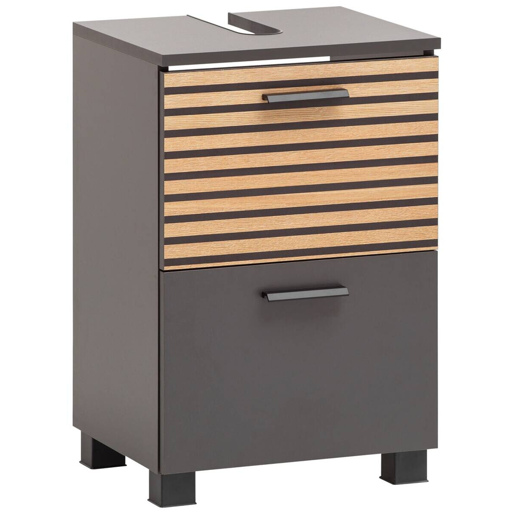 Waschbeckenunterschrank Katta anthrazit B/H/T: ca. 40,2x60,8x35 cm