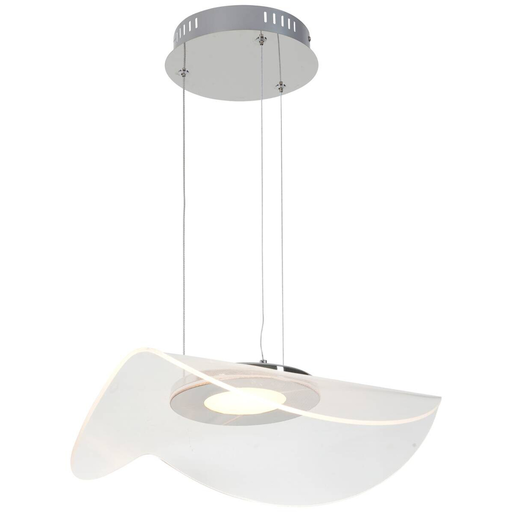 POCOline LED-Pendelleuchte Amina silber Acryl H/D: ca. 120x48 cm 600878800