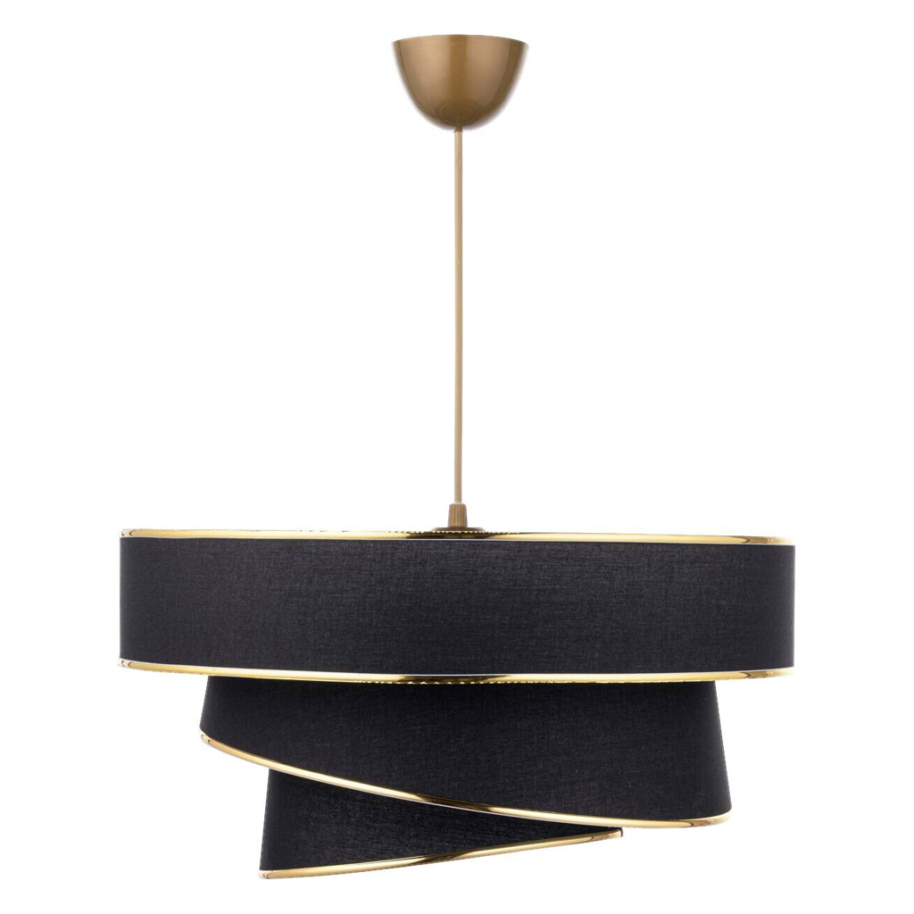 Opviq Pendelleuchte Couper gold schwarz B/H/T/L/D: ca. 40x72x40x40x40 cm E27 1 Brennstellen