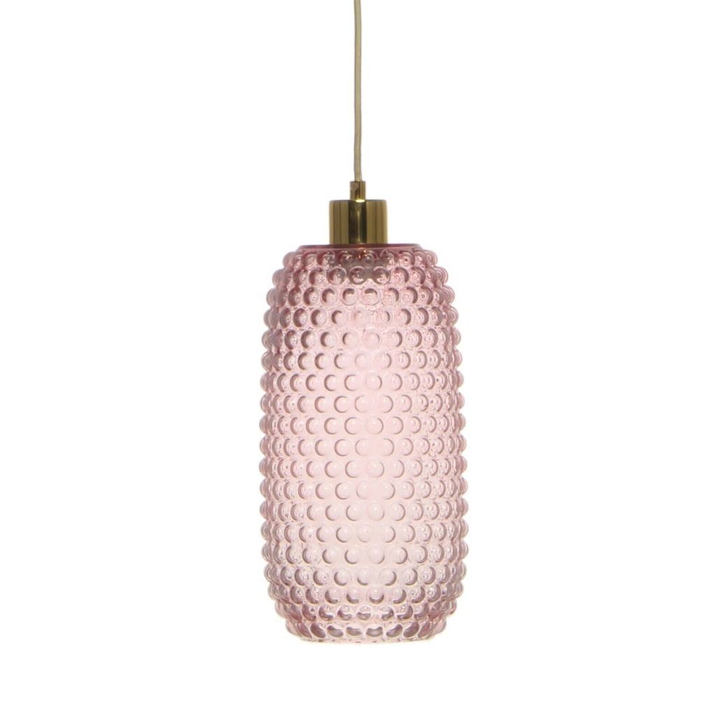 Kayoom Pendelleuchte rosa Glas B/H/L: ca. 15x34x15 cm E27 1 Brennstellen