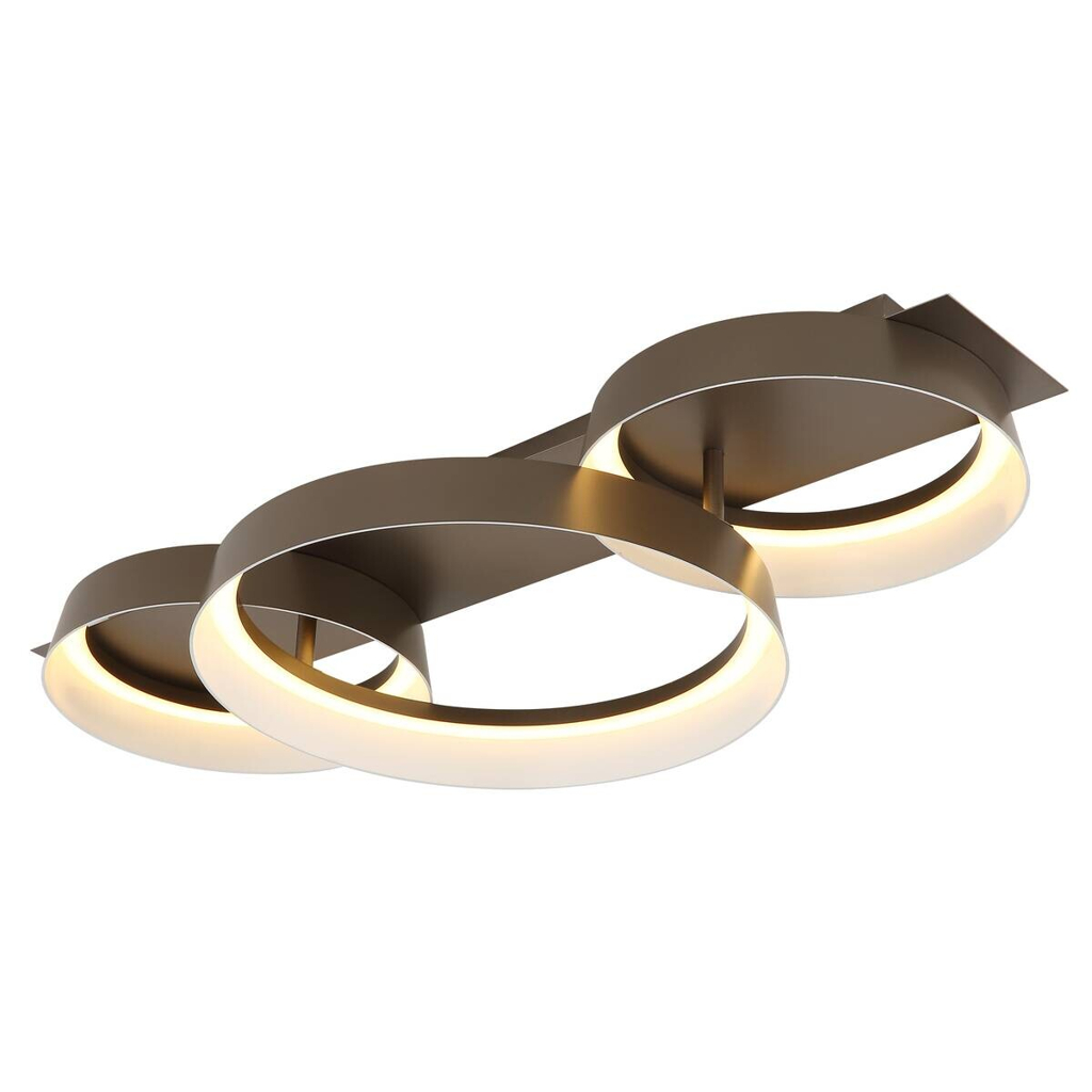 GLOBO Deckenleuchte kaffee Opal Kunststoff Metall B/H/L: ca. 35x12x70 cm 1 Brennstellen