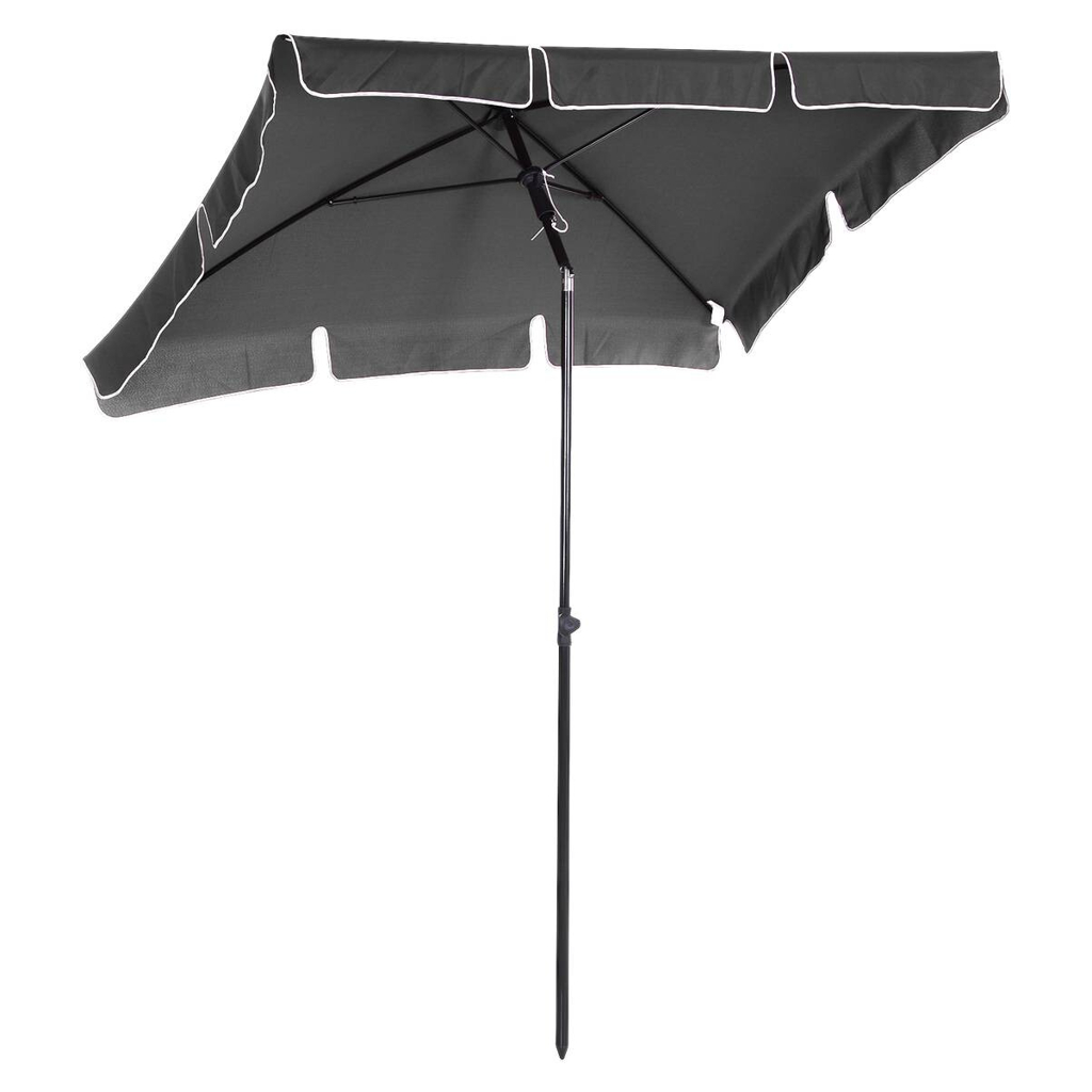 Outsunny Gartenschirm grau Stahl B/H/L: ca. 125x235x200 cm