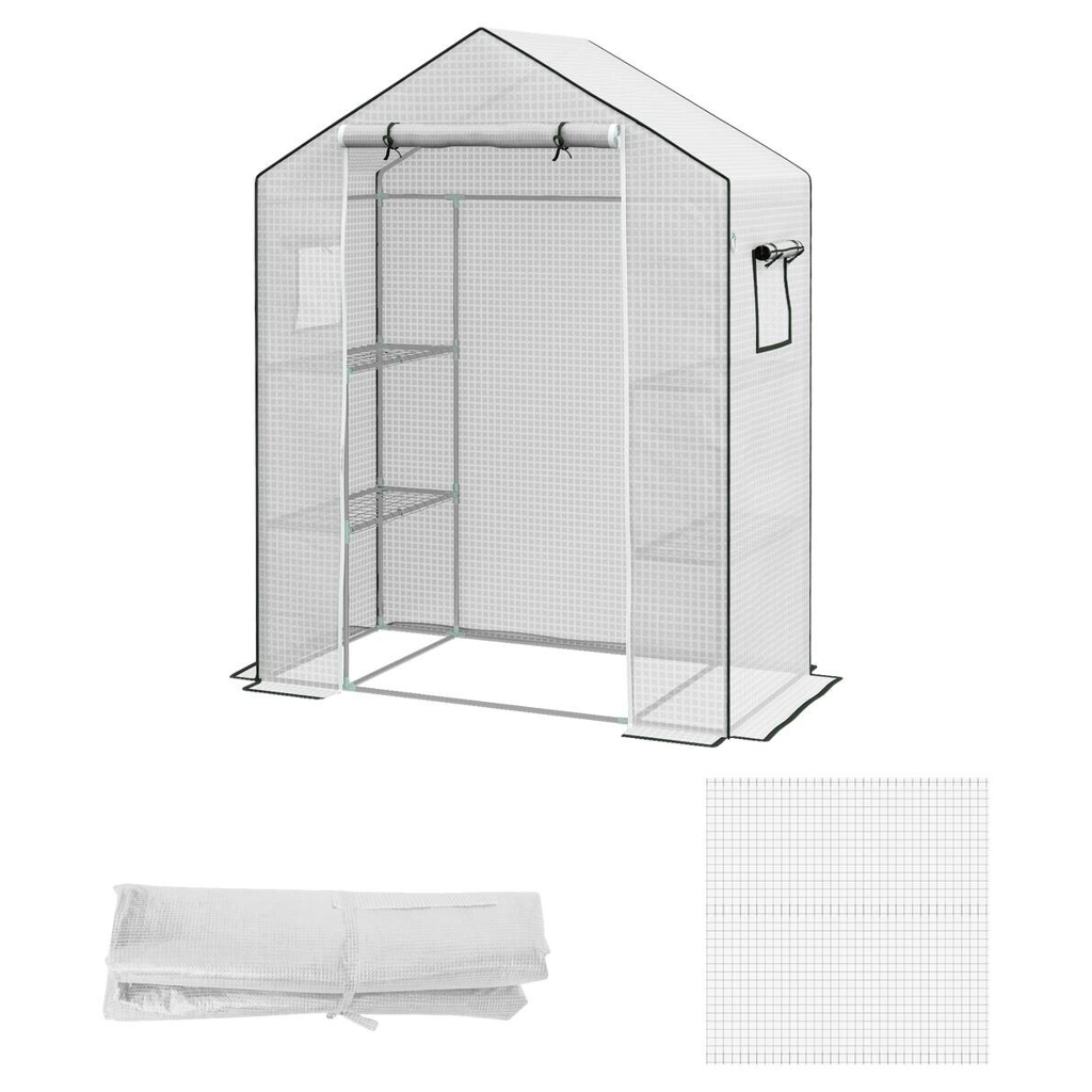Outsunny Ersatzfolie weiß Kunststoff B/H/L: ca. 73x190x140 cm
