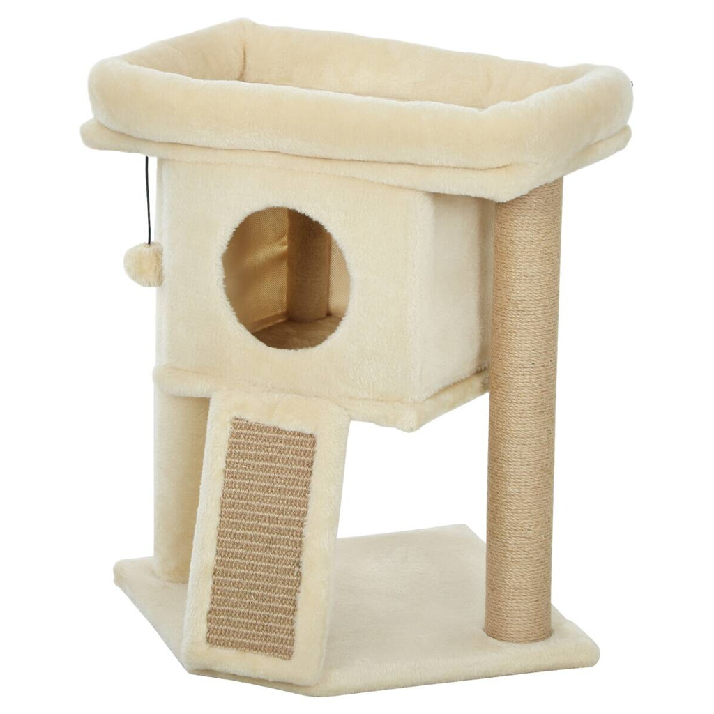 PawHut Kratzbaum beige Plüsch B/H/L: ca. 40x57x40 cm
