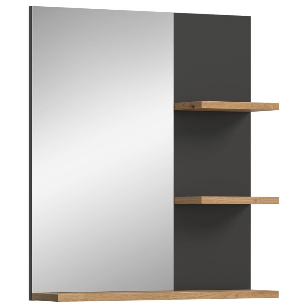 Wandspiegel Canu Basalt Eiche Artisan Nachbildung B/H/T: ca. 63x73x16 cm