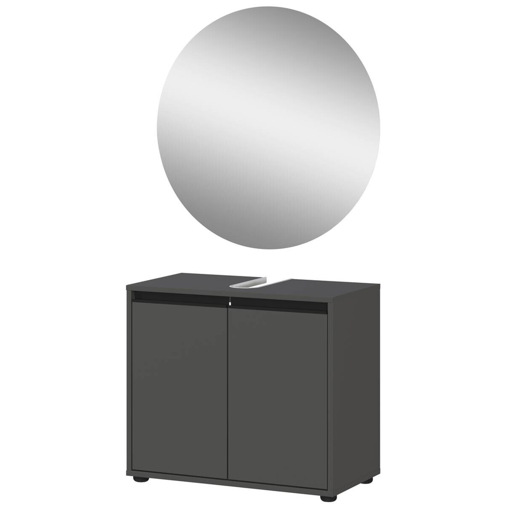 Badezimmer-Set 9941-547 Graphit B/H/T: ca. 60x200x34 cm