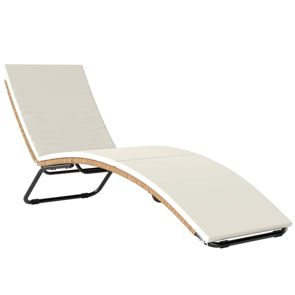 Outsunny Gartenliege schwarz Polyester B/H/L: ca. 57x80x175 cm